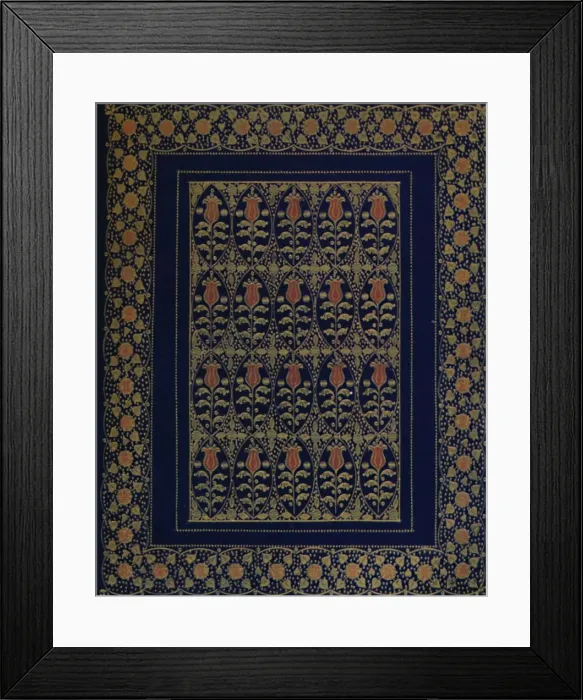 Framed Print : Bookbinding in Blue Morocco with Inlay and Gold Tooling, 1914. Artist: Edward Sullivan Framed Print : Bookbinding in Blue Morocco with Inlay and Gold Tooling, 1914. Artist: Edward Sullivan
