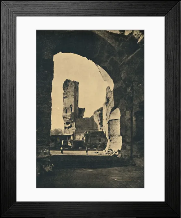 Framed Print : Roma - Remains of the Baths of Caracalla on the Appian Way, 1910 Framed Print : Roma - Remains of the Baths of Caracalla on the Appian Way, 1910
