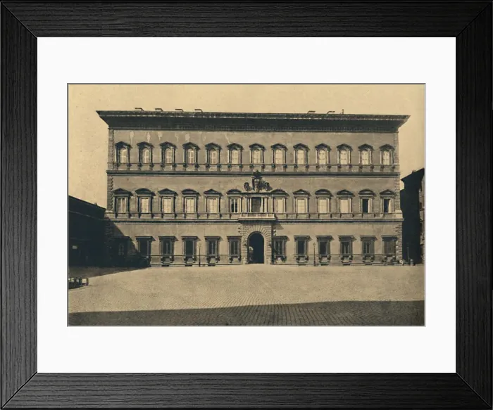 Framed Print : Roma - Farnese Palace, 1910 Framed Print : Roma - Farnese Palace, 1910