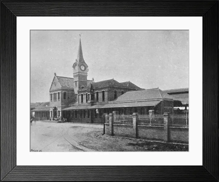Framed Print : Estacao da Estrada de Ferro em Campinas, 1895. Artist: Paulo Kowalsky Framed Print : Estacao da Estrada de Ferro em Campinas, 1895. Artist: Paulo Kowalsky