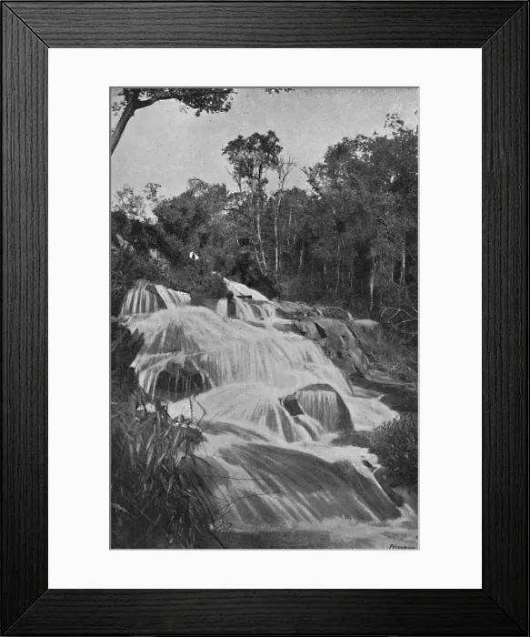 Framed Print : Cachoeira no Rio Dourado (Lencoes), 1895. Artist: Axel Frick Framed Print : Cachoeira no Rio Dourado (Lencoes), 1895. Artist: Axel Frick