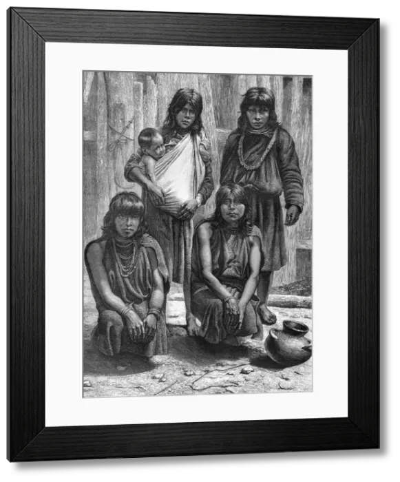 Framed Print : Native South Americans, 19th century. Artist: E Ronjat Framed Print : Native South Americans, 19th century. Artist: E Ronjat