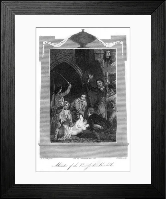 Framed Print : Murder of the Princess de Lamballe, 1816. Artist: T Wallis Framed Print : Murder of the Princess de Lamballe, 1816. Artist: T Wallis