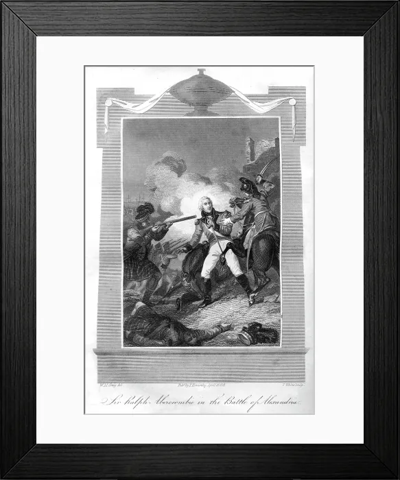 Framed Print : Sir Ralph Abercrombie (1734-1801) in the Battle of Alexandria, 1816. Creator: T Wallis Framed Print : Sir Ralph Abercrombie (1734-1801) in the Battle of Alexandria, 1816. Creator: T Wallis