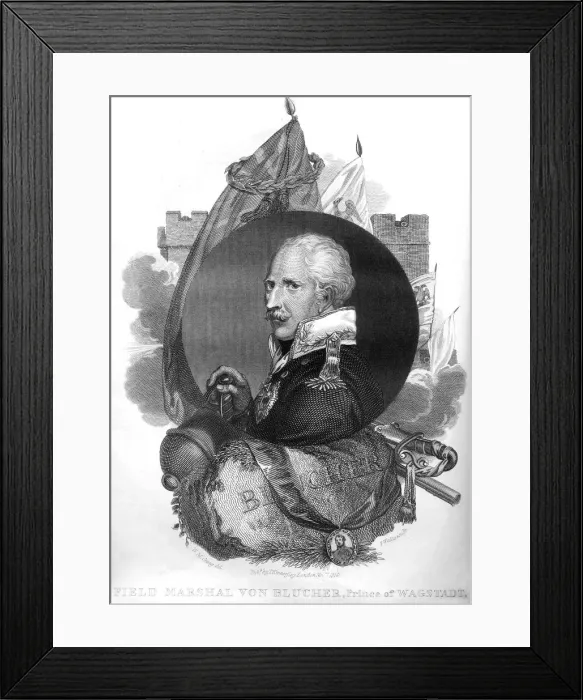 Framed Print : Field Marshal von Blucher, Prince of Wagstadt, 1816. Artist: T Wallis Framed Print : Field Marshal von Blucher, Prince of Wagstadt, 1816. Artist: T Wallis