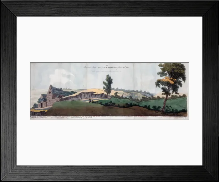 Framed Print : The Battle of Waterloo, 1815 (1816). Artist: J Booth Framed Print : The Battle of Waterloo, 1815 (1816). Artist: J Booth