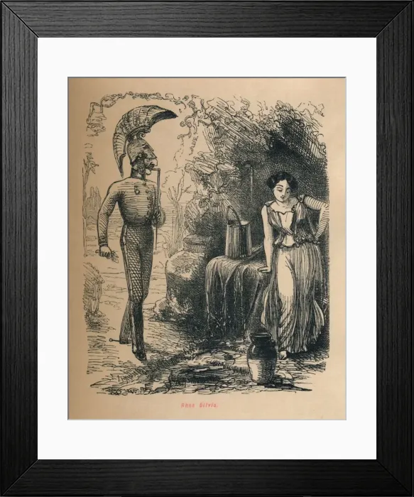 Framed Print : Rhea Silvia, 1852. Artist: John Leech Framed Print : Rhea Silvia, 1852. Artist: John Leech