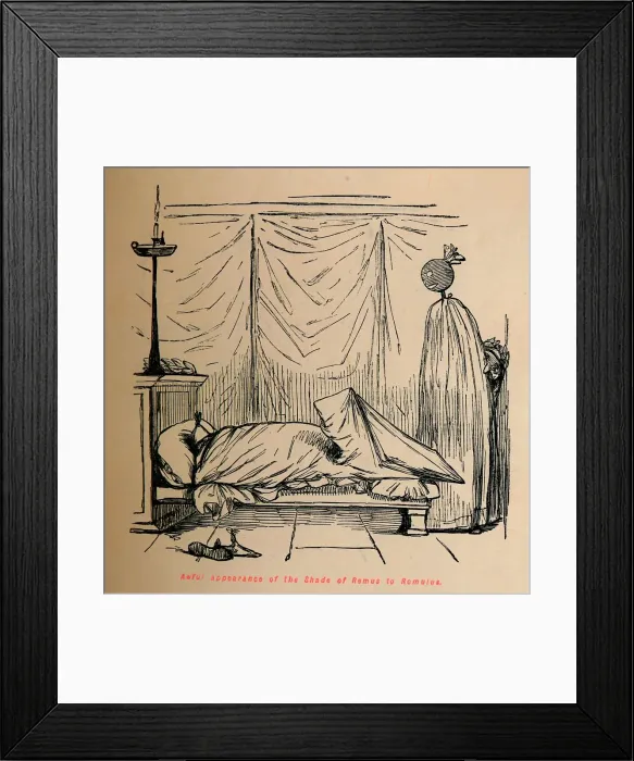 Framed Print : Awful appearance of the Shade of Remus to Romulus, 1852. Artist: John Leech Framed Print : Awful appearance of the Shade of Remus to Romulus, 1852. Artist: John Leech