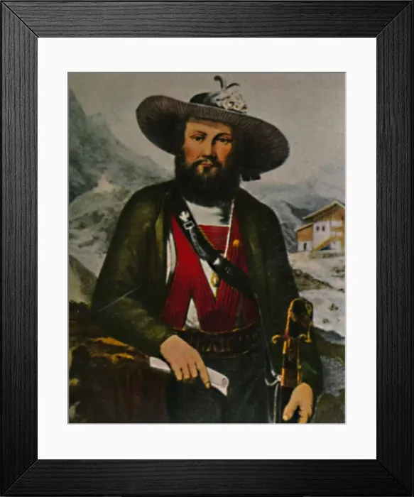 Framed Print : Andreas Hofer 1767-1810. - Gemalde von Blasz, 1934