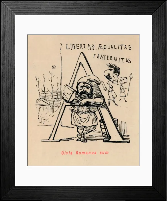 Framed Print : Civis Romanus sum, 1852. Artist: John Leech Framed Print : Civis Romanus sum, 1852. Artist: John Leech