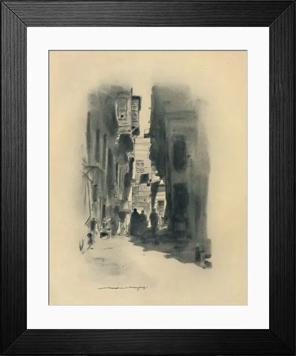 Framed Print : A Cairo Street, 1903. Artist: Mortimer L Menpes Framed Print : A Cairo Street, 1903. Artist: Mortimer L Menpes
