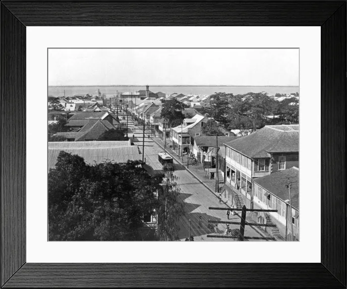 Framed Print : Old King Street looking south, Kingston, Jamaica, c1905. Artist: Adolphe Duperly & Son Framed Print : Old King Street looking south, Kingston, Jamaica, c1905. Artist: Adolphe Duperly & Son