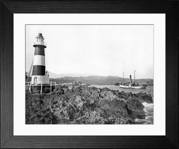 Framed Print : Entrance to Port Antonio, Jamaica, c1905. Artist: Adolphe Duperly & Son Framed Print : Entrance to Port Antonio, Jamaica, c1905. Artist: Adolphe Duperly & Son