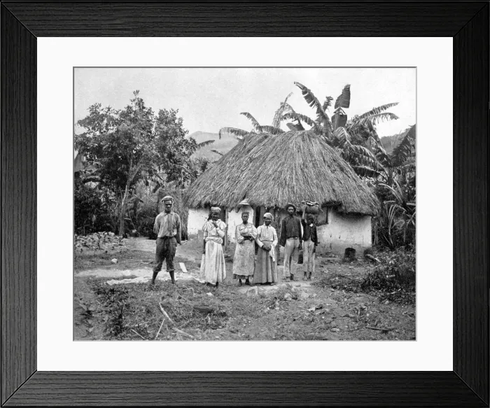Framed Print : Negro hut, Jamaica, c1905. Artist: Adolphe Duperly & Son Framed Print : Negro hut, Jamaica, c1905. Artist: Adolphe Duperly & Son