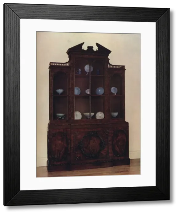 Framed Print : Mahogany Glass-Fronted Case, c1760. Artist: William Vile Framed Print : Mahogany Glass-Fronted Case, c1760. Artist: William Vile