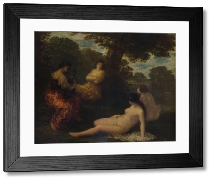 Framed Print : La Causerie, c1878, (1938). Artist: Henri Fantin-Latour Framed Print : La Causerie, c1878, (1938). Artist: Henri Fantin-Latour