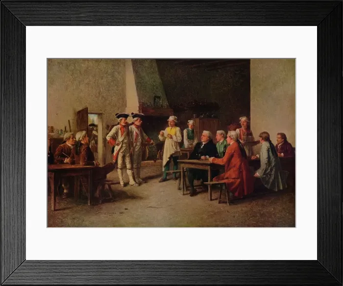 Framed Print : Billeting, 1883, (1938). Artist: Eugene Fichel Framed Print : Billeting, 1883, (1938). Artist: Eugene Fichel