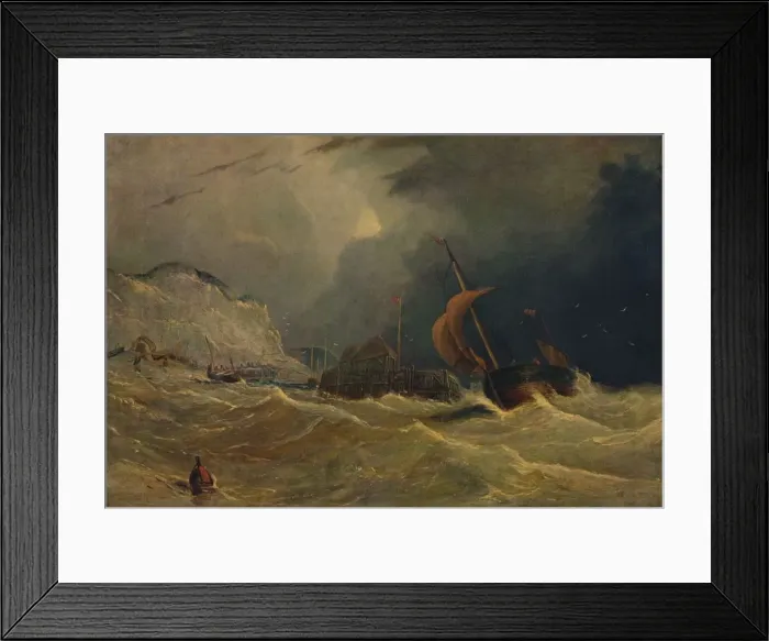 Framed Print : Stormy Seascape, c1830, (1938) Framed Print : Stormy Seascape, c1830, (1938)