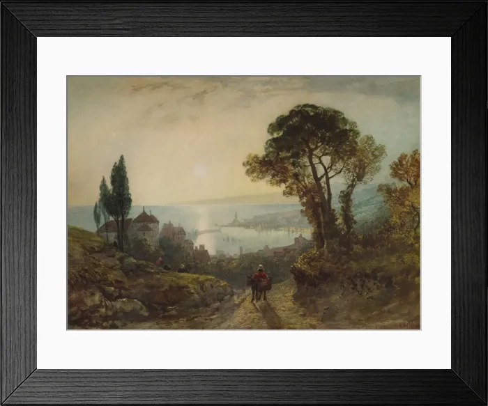 Framed Print : View over a harbour, c1859, (1938). Artist: William Wyld Framed Print : View over a harbour, c1859, (1938). Artist: William Wyld