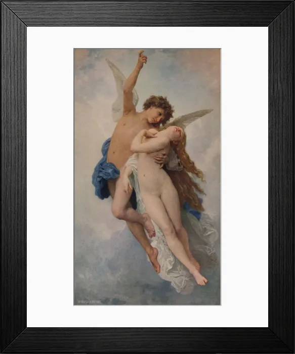 Framed Print : Cupid and Psyche, 1889, (1938). Artist: William-Adolphe Bouguereau Framed Print : Cupid and Psyche, 1889, (1938). Artist: William-Adolphe Bouguereau
