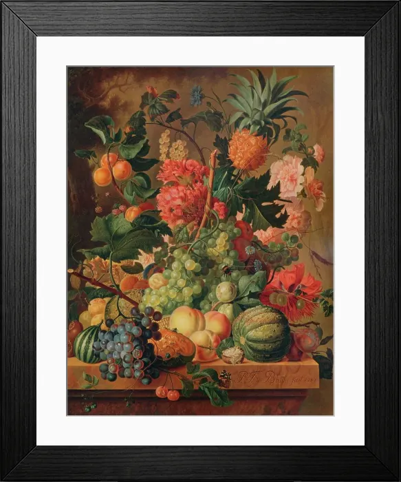 Framed Print : Fruit and Flowers, 1789, (1938). Artist: Paul Theodor van Brussel Framed Print : Fruit and Flowers, 1789, (1938). Artist: Paul Theodor van Brussel