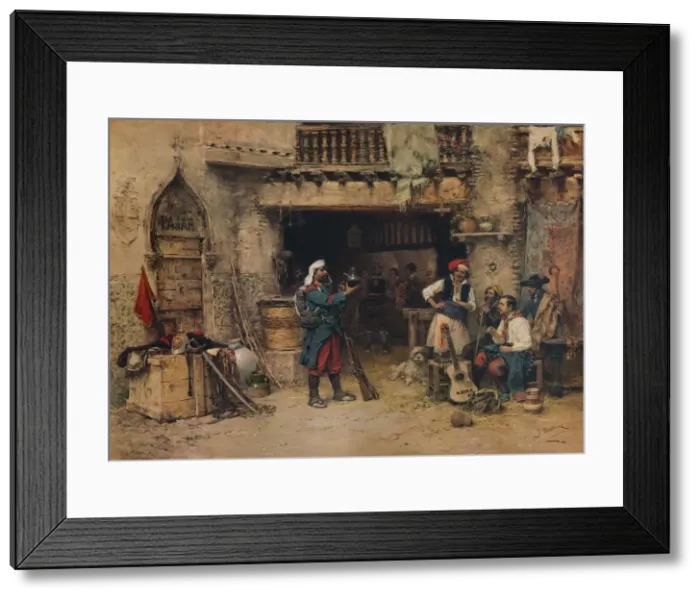 Framed Print : In the Guardroom, c1904, (1938). Artist: Jose Benlliure y Gil Framed Print : In the Guardroom, c1904, (1938). Artist: Jose Benlliure y Gil