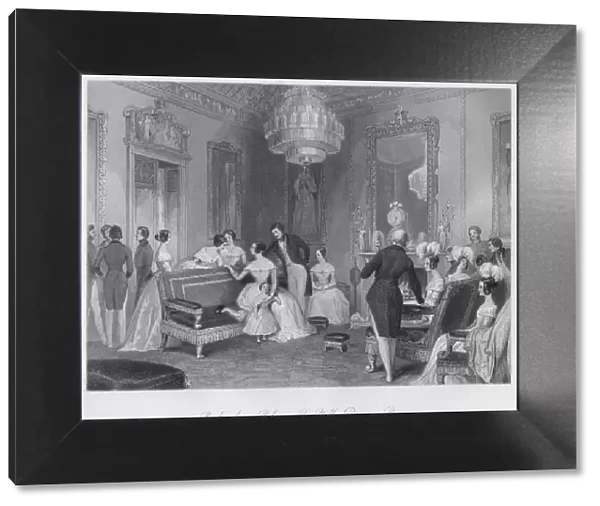 Buckingham Palace. The Yellow Drawing Room, c1841. Artist: Henry Melville