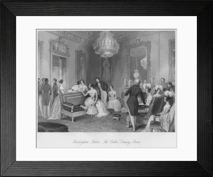 Framed Print : Buckingham Palace. The Yellow Drawing Room, c1841. Artist: Henry Melville Framed Print : Buckingham Palace. The Yellow Drawing Room, c1841. Artist: Henry Melville