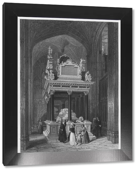 Tomb of Queen Elizabeth: Henry VIIs Chapel, Westminster Abbey, c1841. Artist: William Radclyffe