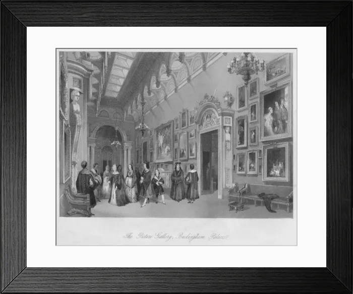 Framed Print : The Picture Gallery, Buckingham Palace, c1841. Artist: Henry Melville Framed Print : The Picture Gallery, Buckingham Palace, c1841. Artist: Henry Melville