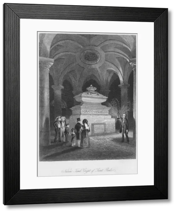 Framed Print : Nelsons Tomb, Crypt of Saint Pauls, c1841. Artist: Thomas Hosmer Shepherd Framed Print : Nelsons Tomb, Crypt of Saint Pauls, c1841. Artist: Thomas Hosmer Shepherd
