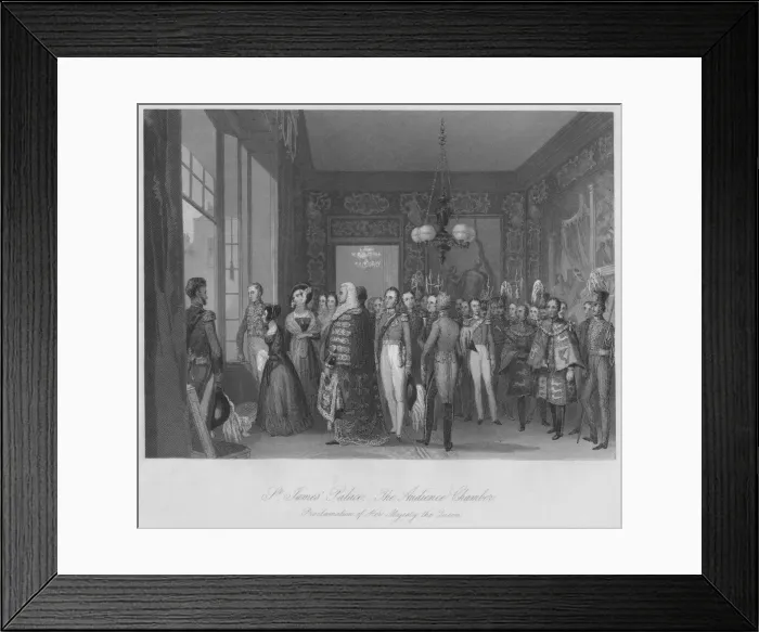 Framed Print : St. James Palace. The Audience Chamber, c1841. Artist: Henry Melville Framed Print : St. James Palace. The Audience Chamber, c1841. Artist: Henry Melville