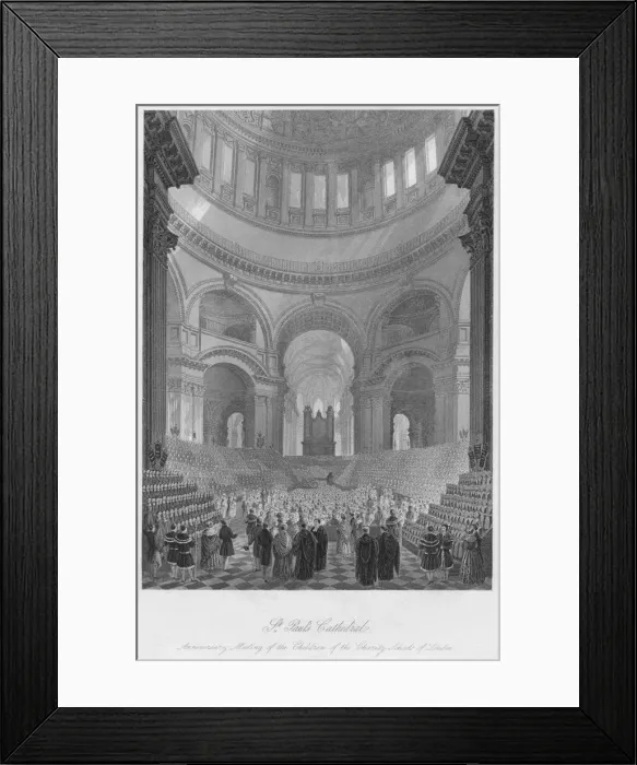 Framed Print : St. Pauls Cathedral. Anniversary Meeting of the Children of the Charity Schools of London, c1841. Artist: William Haydon Fuge Framed Print : St. Pauls Cathedral. Anniversary Meeting of the Children of the Charity Schools of London, c1841. Artist: William Haydon Fuge