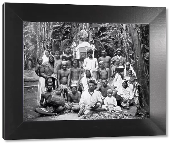 Coolies at worship, Jamaica, c1905. Artist: Adolphe Duperly & Son