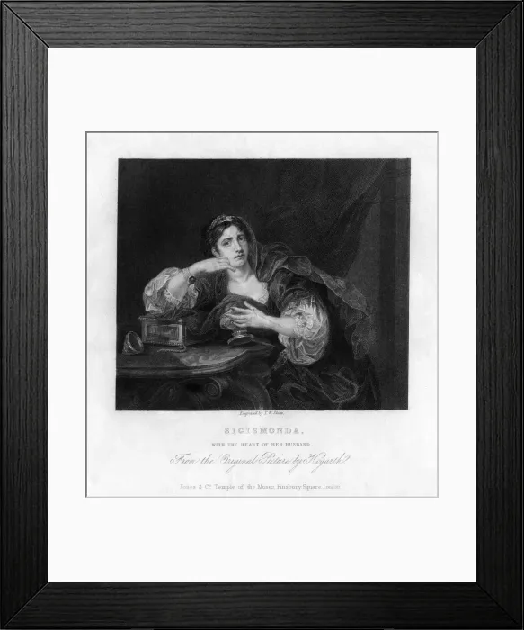 Framed Print : Sigismonda, with the heart of her husband, 1833. Artist: TW Shaw Framed Print : Sigismonda, with the heart of her husband, 1833. Artist: TW Shaw