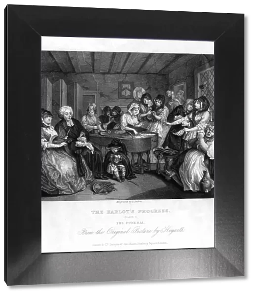 Her funerall properly attended, plate VI of The Harlots Progress, 1833. Artist: J Stubbs