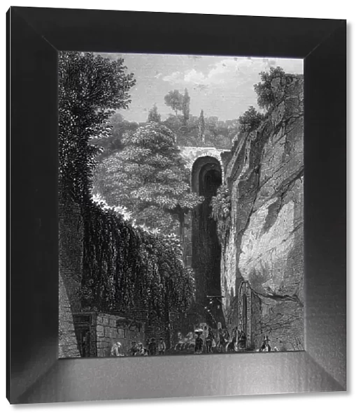 The Grotto of Posillipo near Naples, Italy, 19th century. Artist: J Poppel