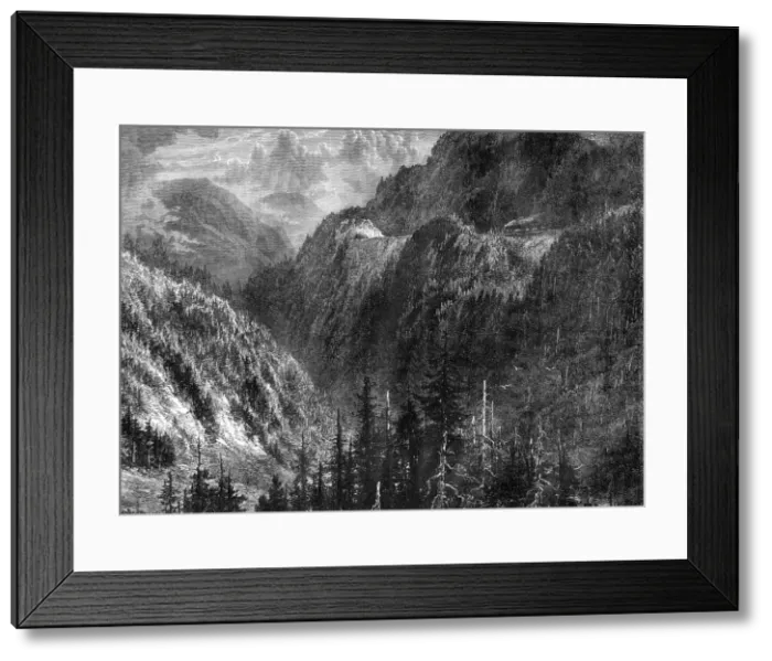 Framed Print : The Black Forest, Germany, 19th century. Artist: WHJ Pool Framed Print : The Black Forest, Germany, 19th century. Artist: WHJ Pool