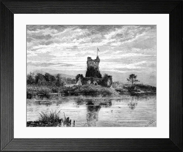 Framed Print : Ross Castle, County Kerry, Ireland, 19th century. Artist: Weber Framed Print : Ross Castle, County Kerry, Ireland, 19th century. Artist: Weber