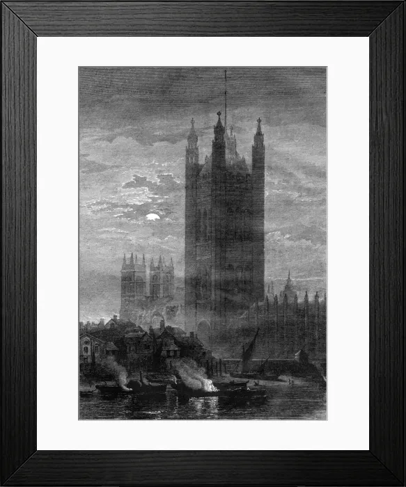 Framed Print : The Palace of Westminster, London, 19th century. Artist: W May Framed Print : The Palace of Westminster, London, 19th century. Artist: W May