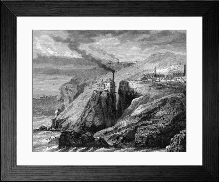 Framed Print : A view of Cornwall, England, 19th century. Artist: Jean Baptiste Henri Durand Brager Framed Print : A view of Cornwall, England, 19th century. Artist: Jean Baptiste Henri Durand Brager