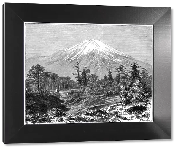 Mount Fuji, Japan, 19th century. Artist: F Schrader