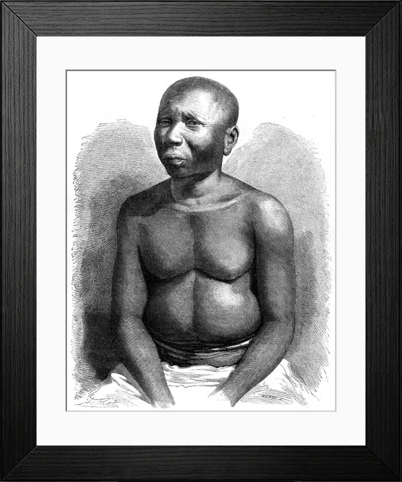 Framed Print : Man from the Andaman Islands, 19th century. Artist: G Fath Framed Print : Man from the Andaman Islands, 19th century. Artist: G Fath