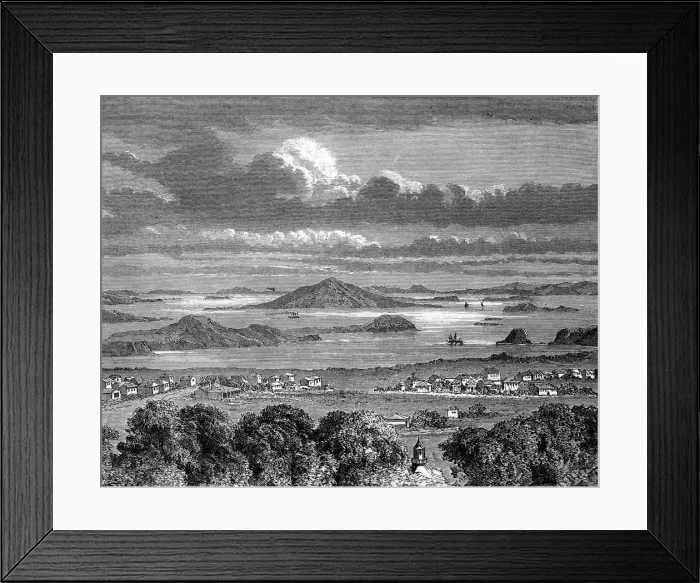 Framed Print : Auckland harbour, Aukland, North Island, New Zealand, 1886. Artist: Lancelot Framed Print : Auckland harbour, Aukland, North Island, New Zealand, 1886. Artist: Lancelot