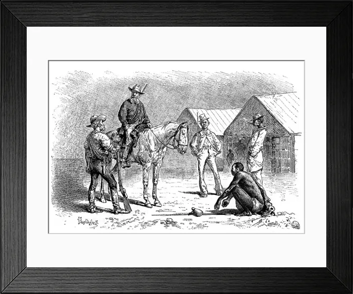 Framed Print : Boers and Kaffirs, Cape Colony, South Africa, 19th century. Artist: Pranishnikoff Framed Print : Boers and Kaffirs, Cape Colony, South Africa, 19th century. Artist: Pranishnikoff