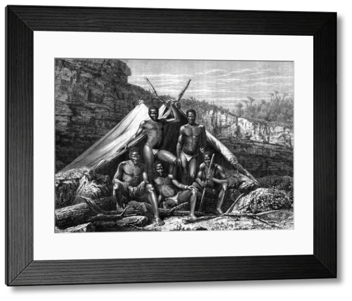 Framed Print : Bassoutos, South Africa, 19th century. Artist: St de Dree Framed Print : Bassoutos, South Africa, 19th century. Artist: St de Dree