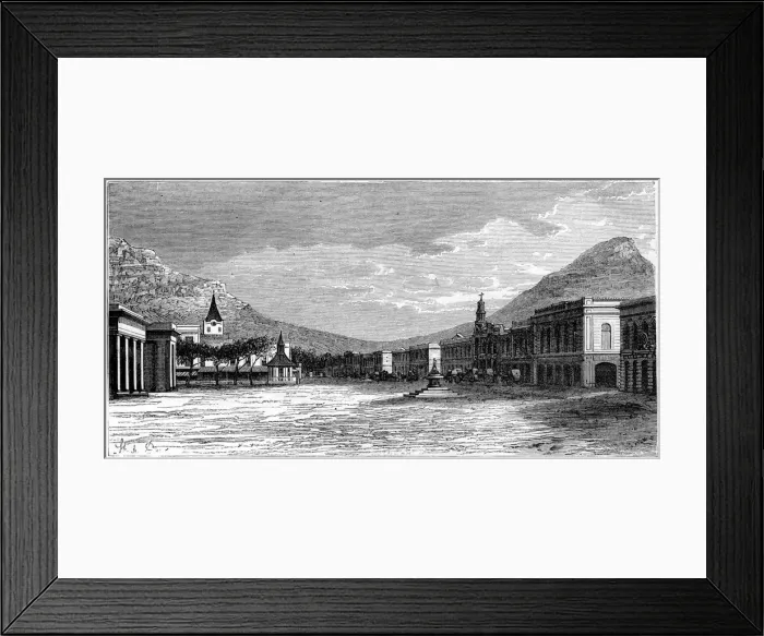 Framed Print : Cape Town, South Africa, 19th century. Artist: St de Dree Framed Print : Cape Town, South Africa, 19th century. Artist: St de Dree