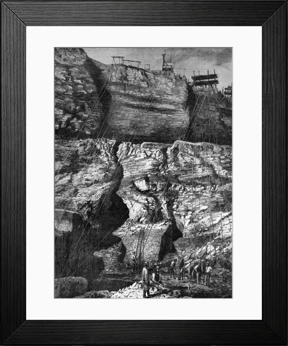 Framed Print : Diamond mine, South Africa, 19th century. Artist: St de Dree Framed Print : Diamond mine, South Africa, 19th century. Artist: St de Dree
