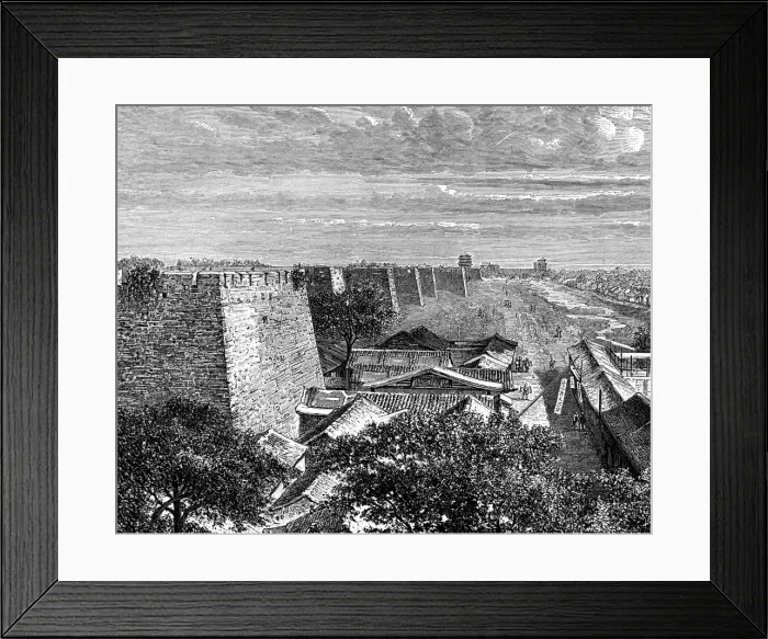 Framed Print : Pekings old city walls, China, 19th century. Artist: Taylor Framed Print : Pekings old city walls, China, 19th century. Artist: Taylor