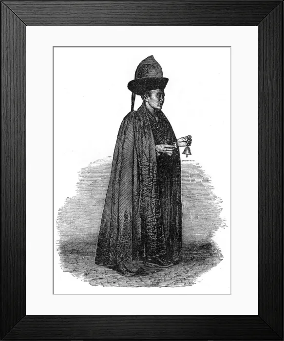 Framed Print : A lama, Tibet, 19th century Framed Print : A lama, Tibet, 19th century